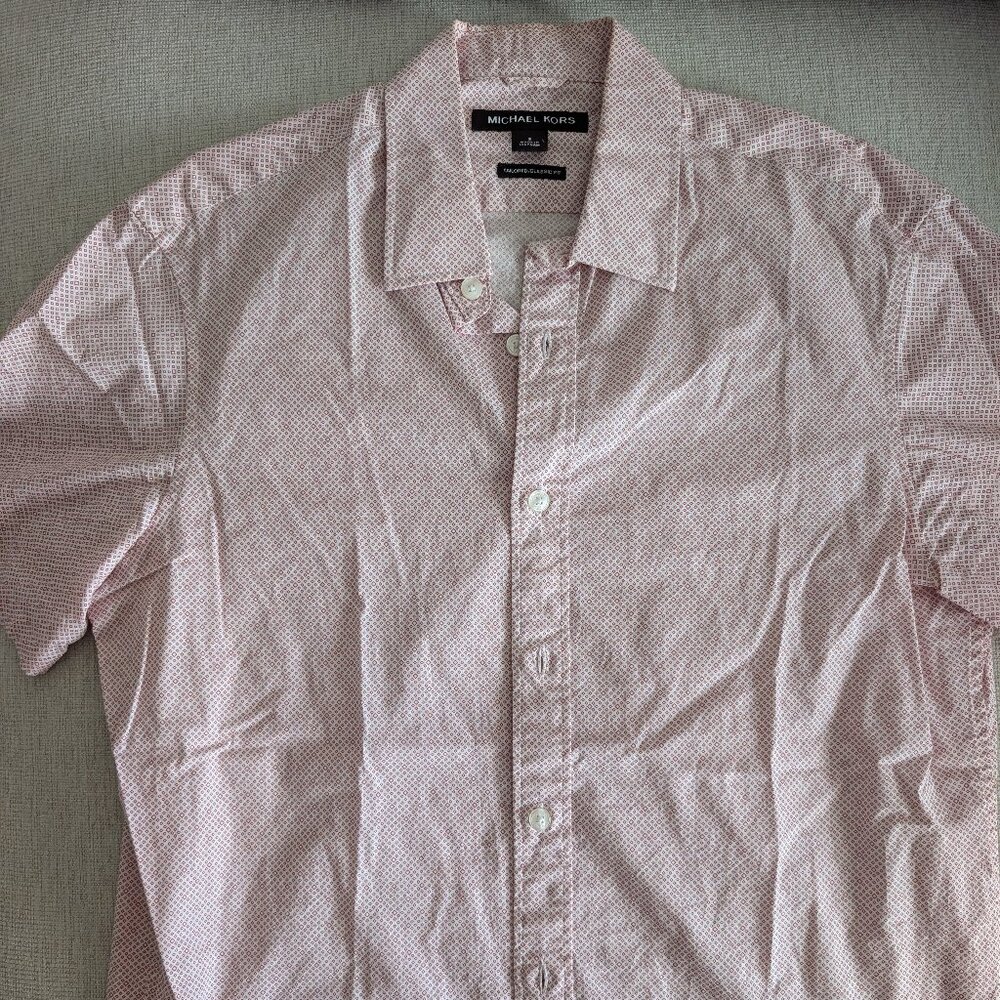 Michael Kors - Slim Fit Short Sleeve Men's Button Down Shirt